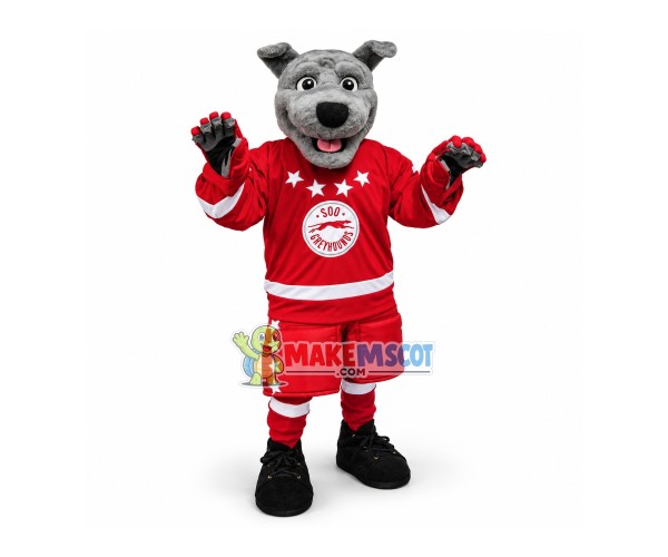 Equipped Greyhound of Hockey League Mascot Costume Equipped Greyhound of Hockey League Mascot Costume
