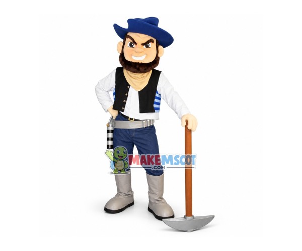 Resting Overworked Miner Mascot Costume Resting Overworked Miner Mascot Costume