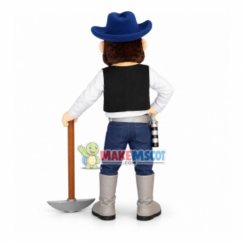 Resting Overworked Miner Mascot Costume Resting Overworked Miner Mascot Costume