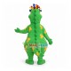 Comical Crocodile With Full of Wires On Head Mascot Costume