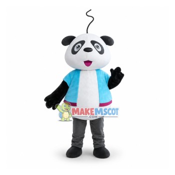Funny Line Panda Mascot Costume Funny Line Panda Mascot Costume