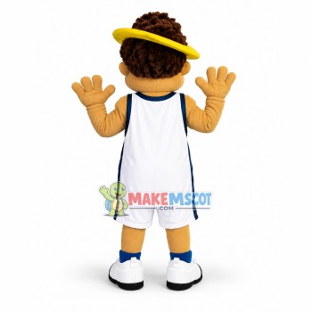 Vigorous Sports Boy With Acne Mascot Costume Vigorous Sports Boy With Acne Mascot Costume