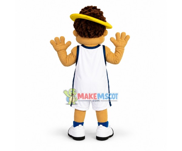 Vigorous Sports Boy With Acne Mascot Costume Vigorous Sports Boy With Acne Mascot Costume
