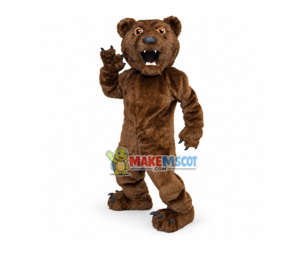 Vigorous Brown Bear Mascot Plush Costume Vigorous Brown Bear Mascot Plush Costume