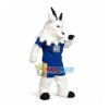 White Furry Goat Mascot Costume For Facilitate Organization