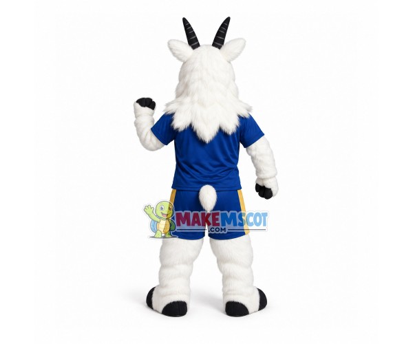 White Furry Goat Mascot Costume For Facilitate Organization White Furry Goat Mascot Costume For Facilitate Organization