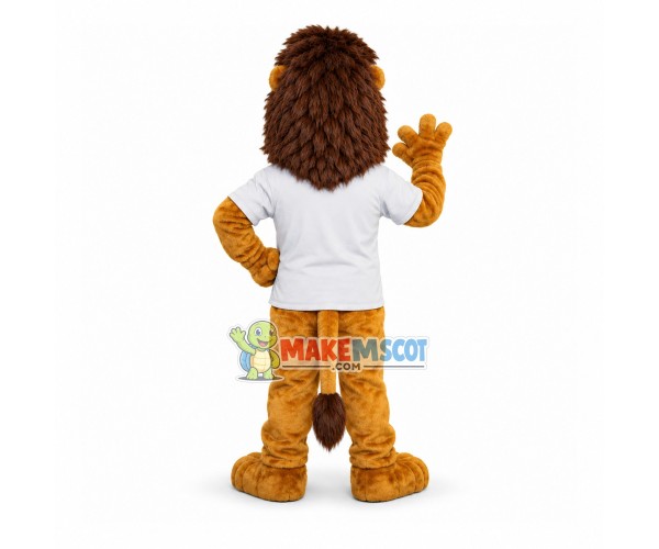 Energetic Lion of High School Mascot Costume Energetic Lion of High School Mascot Costume