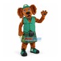 Tourist Guide Dog In The Green Vest Mascot Costume