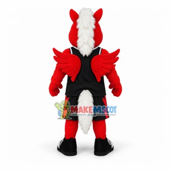 Running Sport Horse With Wings Mascot Costume Running Sport Horse With Wings Mascot Costume