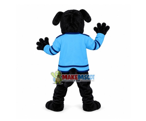 All Over Black Bulldog of Club Mascot Costume All Over Black Bulldog of Club Mascot Costume