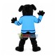 All Over Black Bulldog of Club Mascot Costume All Over Black Bulldog of Club Mascot Costume