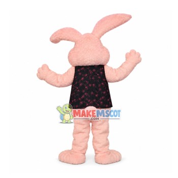 Pink Plush Rabbit Mascot Costume For Easter Pink Plush Rabbit Mascot Costume For Easter