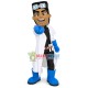 Excited White Robe Experimenter Mascot Costume