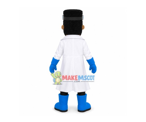 Excited White Robe Experimenter Mascot Costume