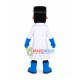 Excited White Robe Experimenter Mascot Costume