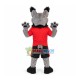 Alert Fierce Grey Lynx Mascot Costume