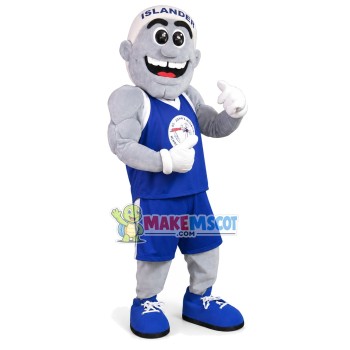 Smiling Sport Muscular Man Mascot Costume
