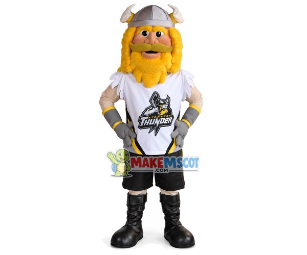 Golden-haired Warrior of The Thunder Mascot Costume Golden-haired Warrior of The Thunder Mascot Costume