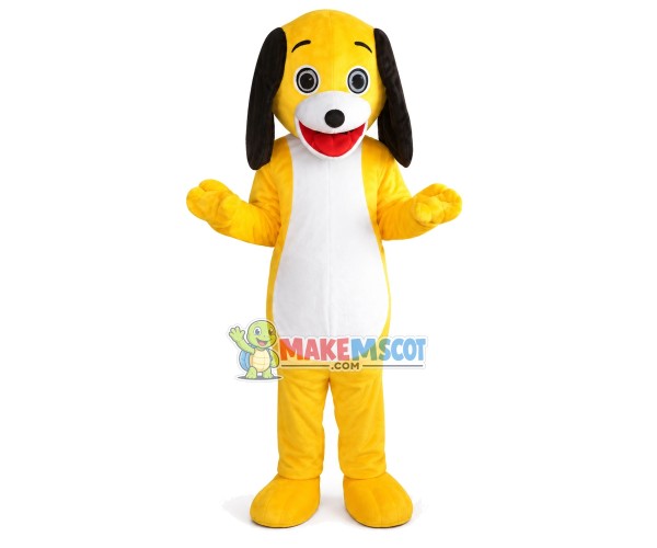 Dizzy Yellow Dog Mascot Costume Dizzy Yellow Dog Mascot Costume