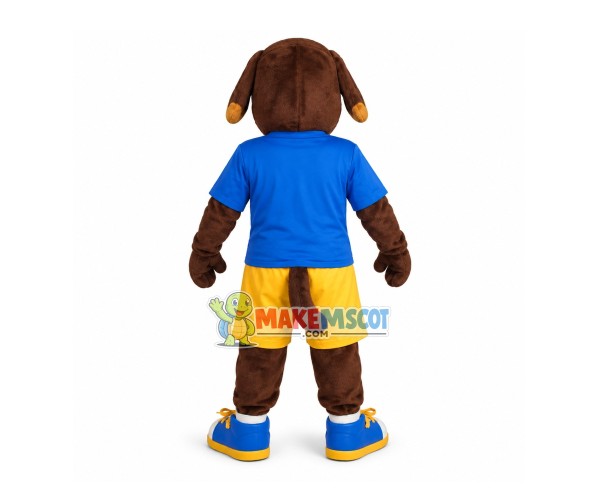 Considerate Brown Dog Of Group Mascot Costume Considerate Brown Dog Of Group Mascot Costume