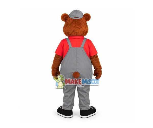 Plumber Bear Mascot Costume of The Repair Company Plumber Bear Mascot Costume of The Repair Company