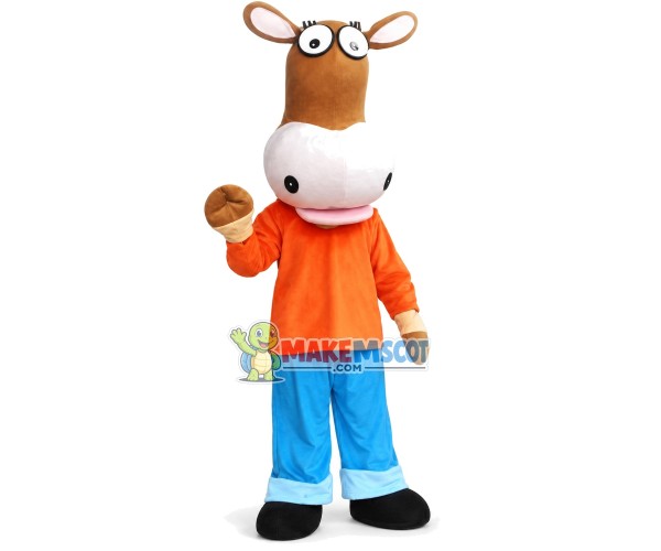 Serious Horse Man Mascot Cartoon Costume Serious Horse Man Mascot Cartoon Costume