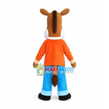 Serious Horse Man Mascot Cartoon Costume Serious Horse Man Mascot Cartoon Costume