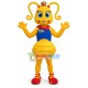Yellow Ant With Coiled Tentacles Mascot Costume Yellow Ant With Coiled Tentacles Mascot Costume
