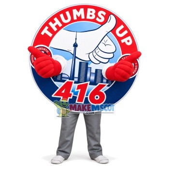 Thumbs Up Sign Mascot Costume Thumbs Up Sign Mascot Costume
