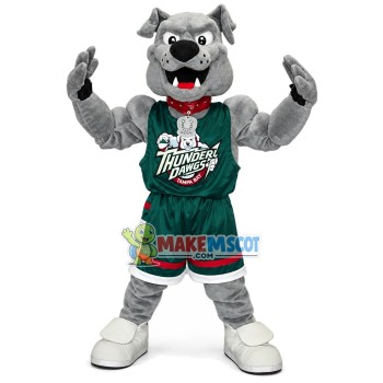 Powerful Muscular Bulldog of the Thunders Mascot Costume