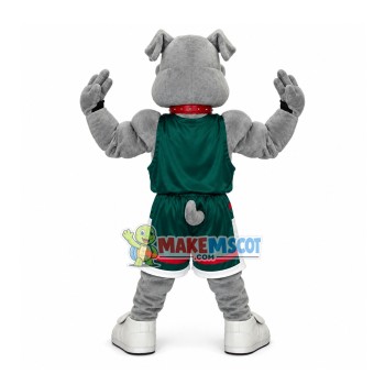 Powerful Muscular Bulldog of the Thunders Mascot Costume Powerful Muscular Bulldog of the Thunders Mascot Costume