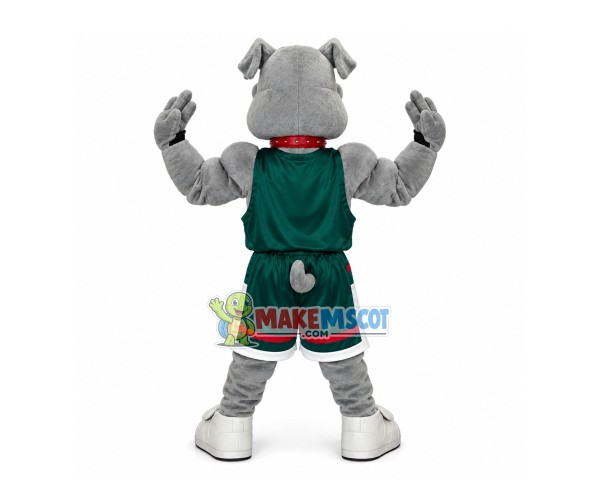 Powerful Muscular Bulldog of the Thunders Mascot Costume Powerful Muscular Bulldog of the Thunders Mascot Costume