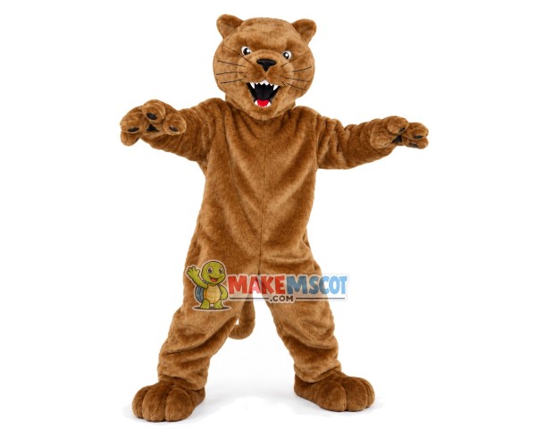 Scary Brown Tiger With Fierce Face Mascot Costume Scary Brown Tiger With Fierce Face Mascot Costume