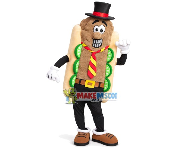 Cucumber Sausage Hot Dog Mascot Costume Cucumber Sausage Hot Dog Mascot Costume