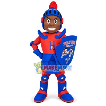 Bright Black Soldier of The Basketball Team Mascot Costume Bright Black Soldier of The Basketball Team Mascot Costume