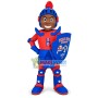 Bright Black Soldier of The Basketball Team Mascot Costume