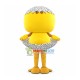 Eggshell Blush Chicken Mascot Costume Eggshell Blush Chicken Mascot Costume