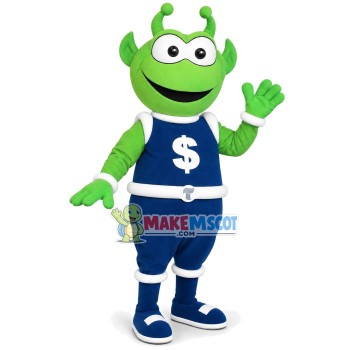Green Alien With One-piece Pants Mascot Costume Green Alien With One-piece Pants Mascot Costume