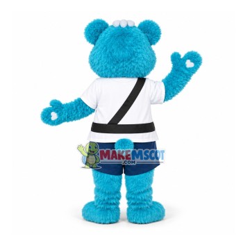 Safe Blue Bear Mascot Costume of The Insurance Company Safe Blue Bear Mascot Costume of The Insurance Company
