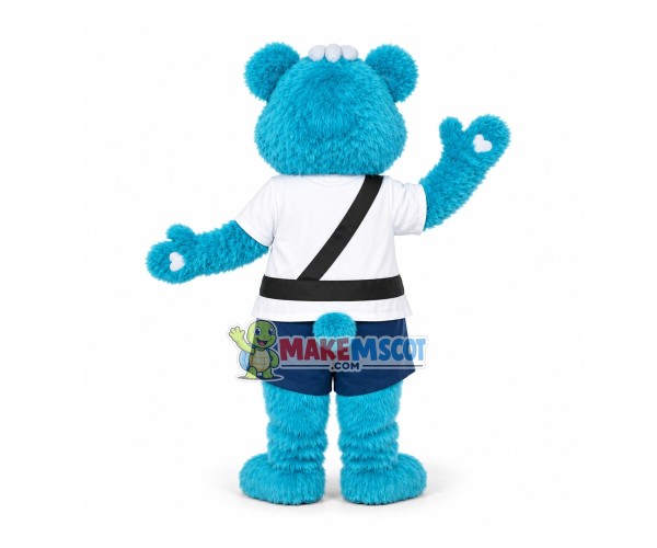 Safe Blue Bear Mascot Costume of The Insurance Company Safe Blue Bear Mascot Costume of The Insurance Company