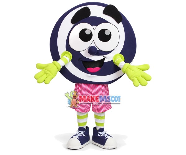 Round Doll With Spiral Pattern Mascot Costume Round Doll With Spiral Pattern Mascot Costume