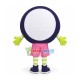 Round Doll With Spiral Pattern Mascot Costume Round Doll With Spiral Pattern Mascot Costume