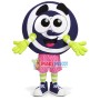 Round Doll With Spiral Pattern Mascot Costume