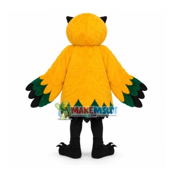 Owl With Protruding Asymmetric Eyes Mascot Costume Owl With Protruding Asymmetric Eyes Mascot Costume
