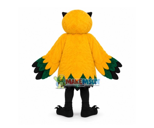 Owl With Protruding Asymmetric Eyes Mascot Costume Owl With Protruding Asymmetric Eyes Mascot Costume