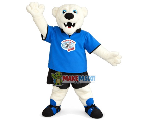 Adult Fancy White Soft Bear Mascot Costume