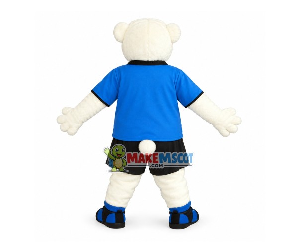 Adult Fancy White Soft Bear Mascot Costume Adult Fancy White Soft Bear Mascot Costume