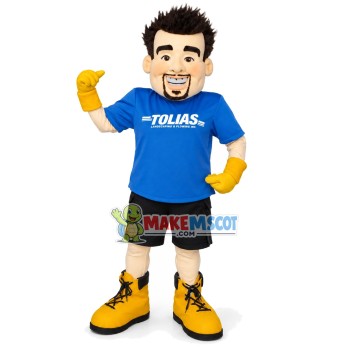 Strong Gardener of Landscape Company Mascot Costume Strong Gardener of Landscape Company Mascot Costume