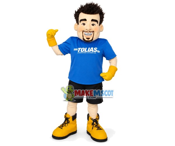 Strong Gardener of Landscape Company Mascot Costume Strong Gardener of Landscape Company Mascot Costume