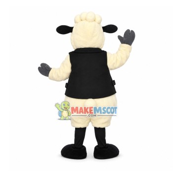Thoughtful Sheep Manager Mascot Soft Costume Thoughtful Sheep Manager Mascot Soft Costume